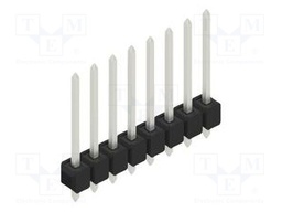 Connector: pin strips; pin header; male; PIN: 8; 2.54mm; THT; 1x8