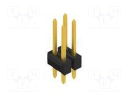 Connector: pin strips; pin header; male; PIN: 4; 2.54mm; THT; 2x2