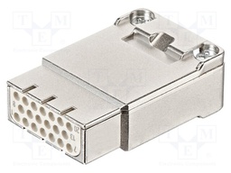 Heavy Duty Connector, Insert, 20 Contacts, Receptacle, Crimp Socket - Contacts Not Supplied