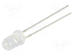 LED; 5mm; red; 12000÷14400mcd; 15°; convex