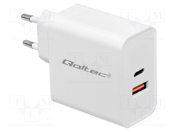Power supply: switched-mode; plug,charger; 5VDC,; 3A; 63W; white