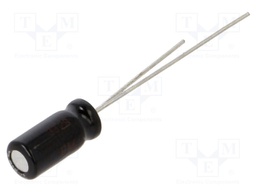 Capacitor: electrolytic; THT; 3.3uF; 50VDC; Ø5x11mm; Pitch: 2mm