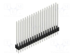 Connector: pin strips; pin header; male; PIN: 38; 1.27mm; THT; 2x19