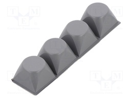 Self-adhesive foot; H: 13.2mm; grey; polyurethane
