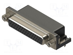 Connector: D-Sub HD; PIN: 44; socket; female; straight; THT; MHHDR