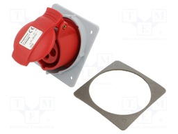 Connector: AC supply 3-phase; socket; female; angled; -25÷40°C