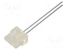 LED; white warm; 1.8mm; 1120mcd; 30°; Front: flat; 3000K; tower; THT