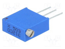 Potentiometer: mounting; vertical,multiturn; 50kΩ; 500mW; THT