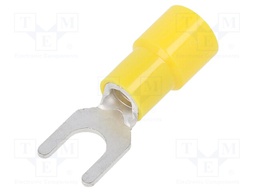 Tip: fork; M5; Ø: 5.3mm; 2.63÷6.64mm2; crimped; for cable; insulated