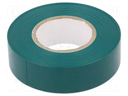 Tape: electrical insulating; W: 19mm; L: 20m; Thk: 0.13mm; green