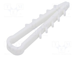 Holder; 100pcs; RectDowel; Body: white; 6x4mm