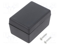 Enclosure: multipurpose; X: 47mm; Y: 66mm; Z: 38mm; ABS; black