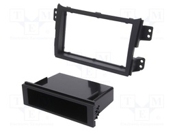 Radio mounting frame; Opel,Suzuki; 2 DIN; black