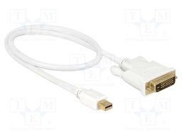 Cable; DVI-D (24+1) plug,mini HDMI plug; Len: 0.5m; white; 32AWG