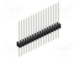 Connector: pin strips; pin header; male; PIN: 17; 1.27mm; THT; 1x17