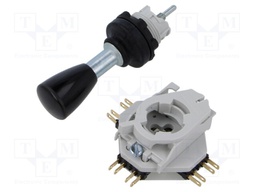 Joystick; Leads: connectors 2,8x0,5mm; Ø22.3mm; IP65; on panel