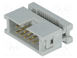 Plug; IDC; male; PIN: 10; IDC; for ribbon cable; 1.27mm; gold-plated