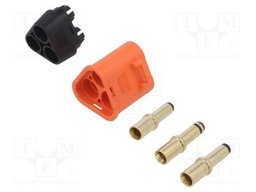 Connector: DC supply; plug; male; PIN: 3; for cable; soldering; 110A