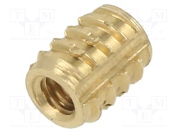 Threaded insert; brass; M2,5; L: 5.25mm; TRISERT®