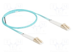Fiber patch cord; OM3; LC/PC,both sides; 1m; 50/125um; LSZH; beige