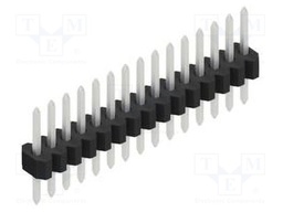 Connector: pin strips; pin header; male; PIN: 15; 1.27mm; THT; 1x15