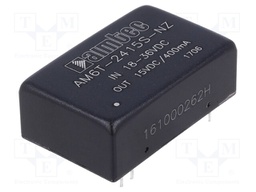 Converter: DC/DC; 6W; Uin: 18÷36V; 15VDC; Iout: 400mA; DIP24; 14g
