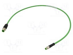 Cable: for sensors/automation; PIN: 4; 0.6m; 60VDC; 4A; Cores: 4; PUR