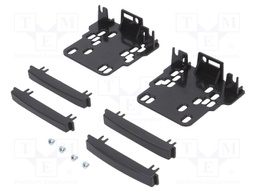 Radio mounting frame; Chrysler,Dodge,Jeep; 2 DIN; black
