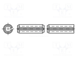 Springy stud; stainless steel; BN 337; Ø: 1.5mm; L: 10mm; DIN 1481