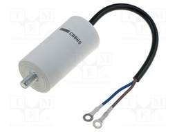 Capacitor: motors, run; 6uF; 450V; Ø35x65mm; -25÷70°C; ±5%; 3000h