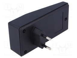 Enclosure: for power supplies; X: 120mm; Y: 56mm; Z: 18mm; ABS; black