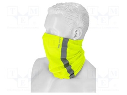 All-purpose tube scarf; flexible; yellow; microfibre polyester