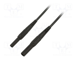 Test lead; 19A; banana plug 4mm x2; insulated; Urated: 1kV; Len: 1m