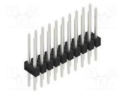 Connector: pin strips; pin header; male; PIN: 20; 2.54mm; THT; 2x10