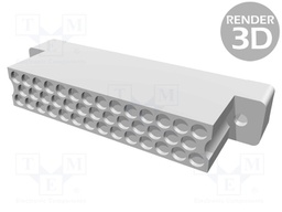 Connector: rectangular; AMP M Series; male/female; PIN: 41; black