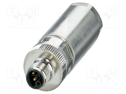 Connector: M12; plug; PIN: 4; 63V; straight; IP65; push-lock; 16A