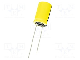 Capacitor: electrolytic; THT; 470uF; 16VDC; Pitch: 3.5mm; ±20%; 56mΩ