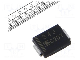 Diode: rectifying; SMD; 600V; 4A; 1.5us; SMC; Ufmax: 1.15V; Ifsm: 100A