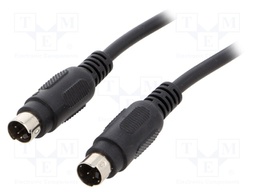 Cable; both sides,Mini-DIN plug 4pin; 10m; Colour: black