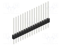 Connector: pin strips; pin header; male; PIN: 16; 1.27mm; THT; 1x16
