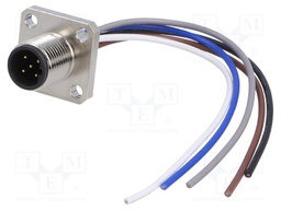 Socket; M12; PIN: 5; male; B code-Profibus; IP67; 60V; 4A; straight