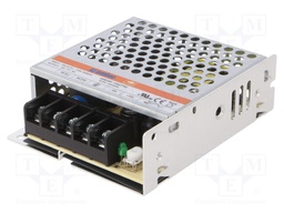 Power supply: switched-mode; voltage source; 36W; 12VDC; 3A; OUT: 1
