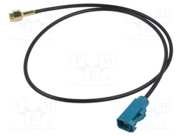 Cable; Fakra socket,SMA plug; black; straight; 0.5m