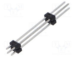 Connector: pin strips; pin header; male; PIN: 4; 2.54mm; THT; 2x2