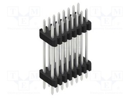 Connector: pin strips; pin header; male; PIN: 16; 1.27mm; THT; 2x8