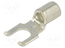 Fork terminal; M4,5; crimped; for cable; non-insulated; copper
