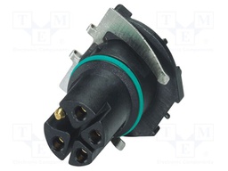 Connector: M12; contact insert; PIN: 5; 690V; straight; THR; 16A