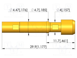 Test needle; plug-in