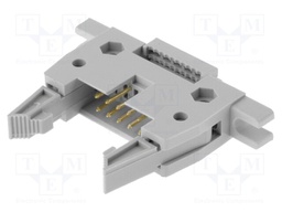 Plug; IDC; male; PIN: 10; with ejector; for ribbon cable; 1.27mm