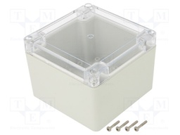 Enclosure: multipurpose; X: 105mm; Y: 105mm; Z: 75mm; ZP; light grey